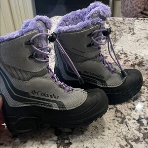 Columbia Black and Purple Winter Boots